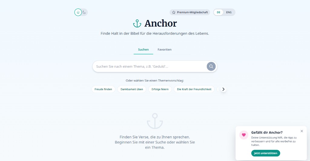 Screenshot von Projekt 1 Anchor