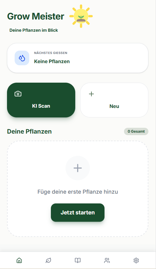 Grow Meister Hauptansicht